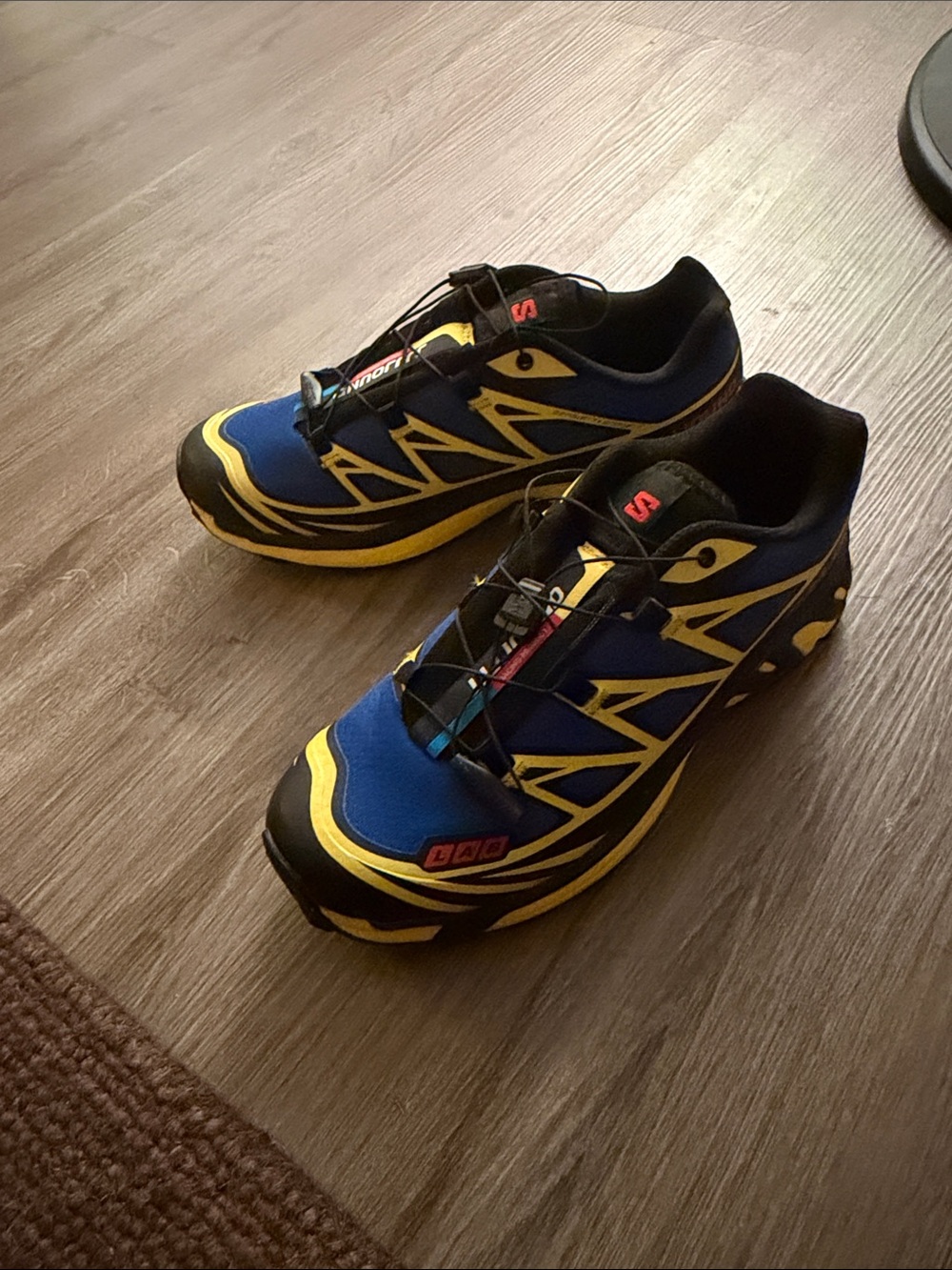 JJJOUND Salomon Blue and Yellow Men's Trail Running Shoes